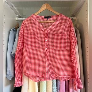 Red Gingham Women's Top